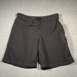 Fishworks Board Shorts Mens‎ 44 Black Fishing Swim Trunks Cargo Made USA BS14